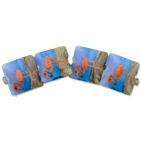 Flamingo Pillow Bead Strand (4 Pcs)