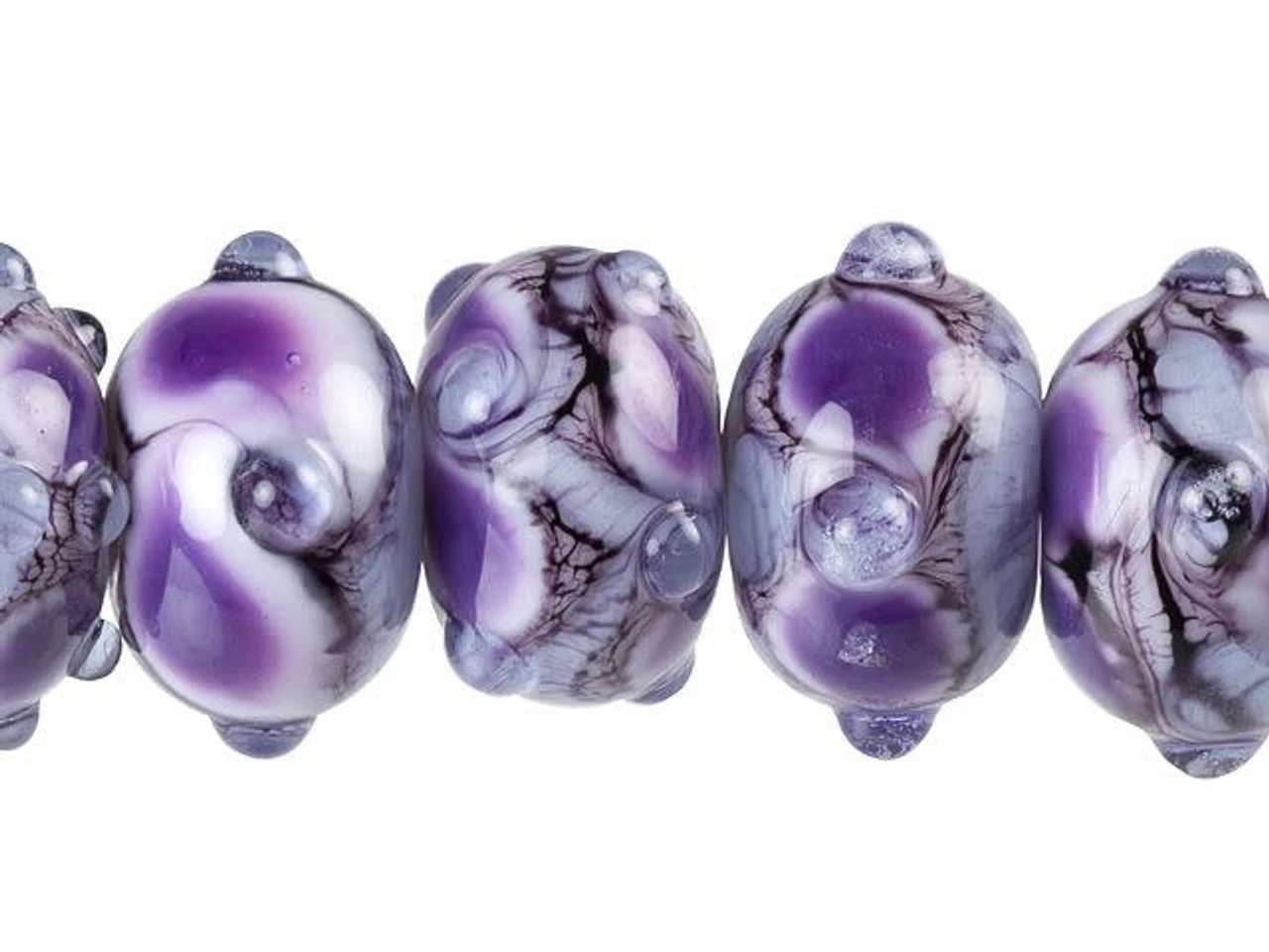 Rock River Lavender Roundel Bead Strand (7 Pcs) 3 Rock River Lavender Roundel Bead Strand (7 Pcs)
