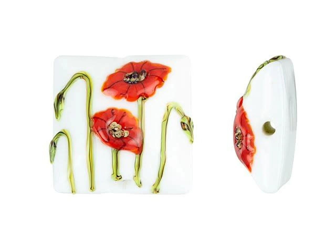 California Poppy Flower Pillow Focal Bead 3 California Poppy Flower Pillow Focal Bead