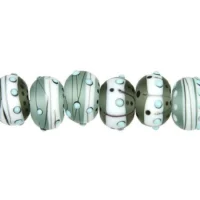 Slate City Roundel Bead Strand (8 Pcs)