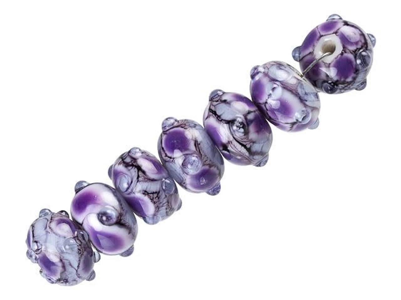 Rock River Lavender Roundel Bead Strand (7 Pcs) 4 Rock River Lavender Roundel Bead Strand (7 Pcs) - Image 2