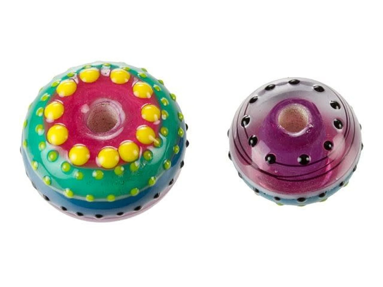 Rio De Janeiro Glossy Graduated Roundel Bead Strand (5 Pcs) 4 Rio De Janeiro Glossy Graduated Roundel Bead Strand (5 Pcs) - Image 2