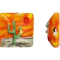 Cactus Sunset Pillow Focal Bead