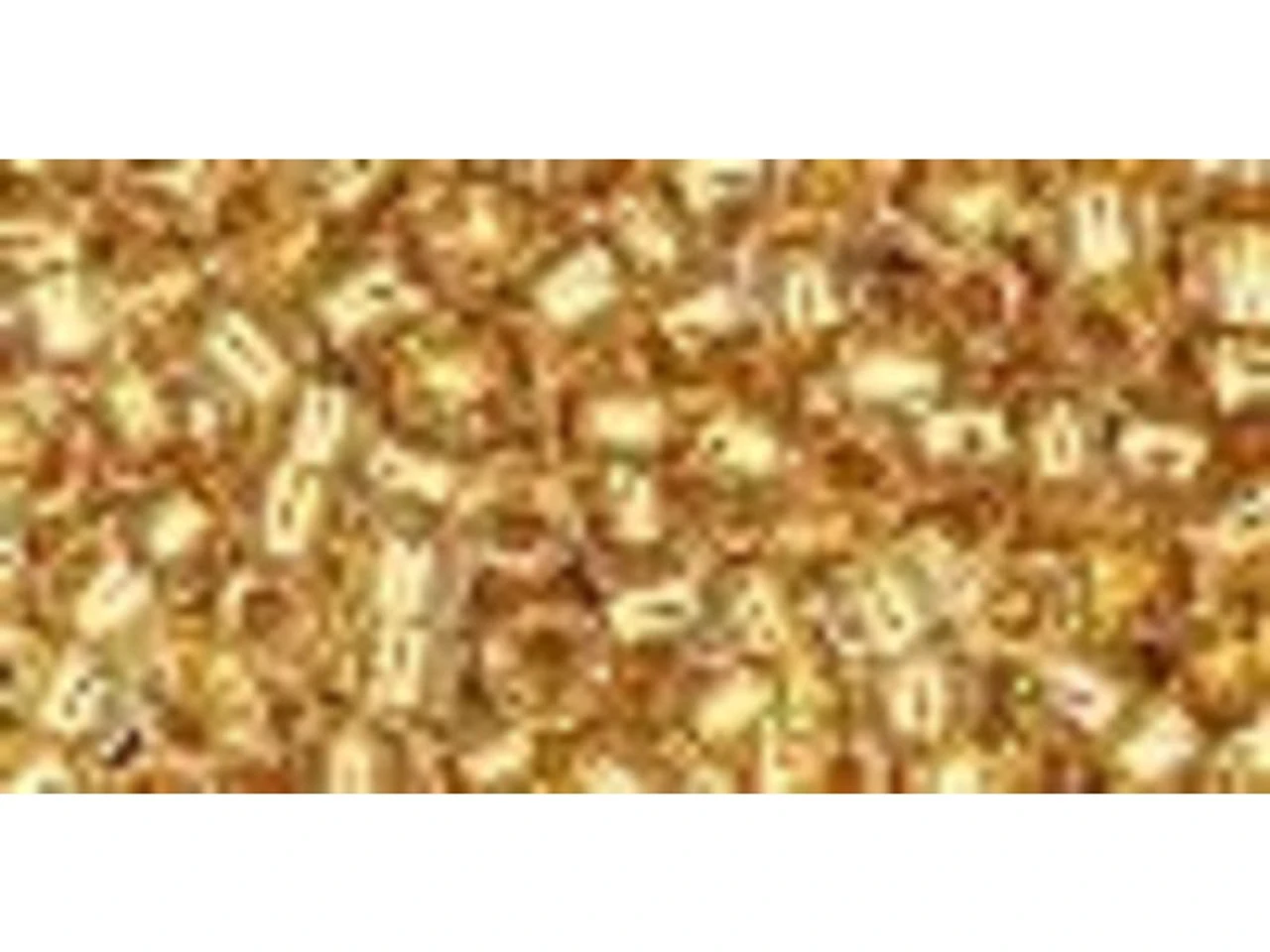 TOHO Glass Seed Bead, Size 8, 3mm, 24K Gold-Lined Crystal (Tube) 4 TOHO Glass Seed Bead, Size 8, 3mm, 24K Gold-Lined Crystal (Tube) - Image 2