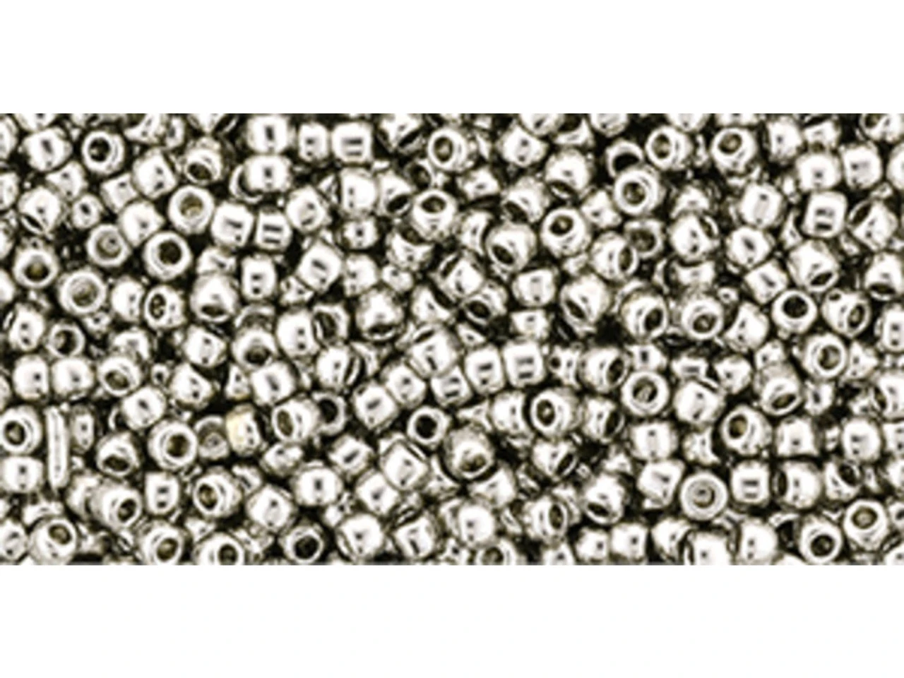 TOHO Glass Seed Bead, Size 11, 2.1mm, Olympic Silver (Tube) 5 TOHO Glass Seed Bead, Size 11, 2.1mm, Olympic Silver (Tube) - Image 3