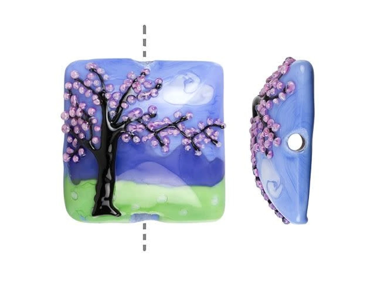 Cherry Blossom Tree Pillow Focal Bead 3 Cherry Blossom Tree Pillow Focal Bead