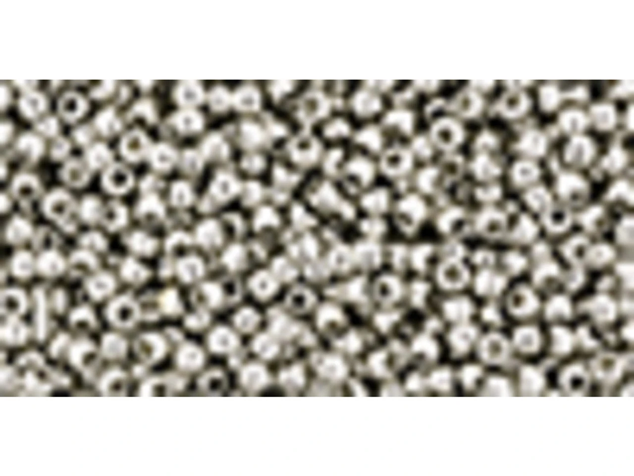 TOHO Glass Seed Bead, Size 11, 2.1mm, Olympic Silver (Tube) 4 TOHO Glass Seed Bead, Size 11, 2.1mm, Olympic Silver (Tube) - Image 2